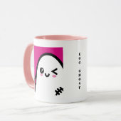 Mug Halloween déplaisante du fantôme d'oeufs | Ajouter (Devant gauche)