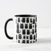 Mug Halloween des chats noirs (Gauche)