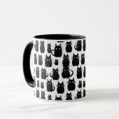 Mug Halloween des chats noirs (Devant gauche)