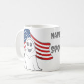 Mug Halloween drapeau américain éffrayant Grim Reaper (Devant gauche)
