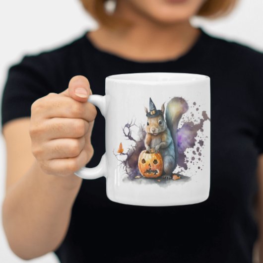 Mug Halloween écureuil aquarelle