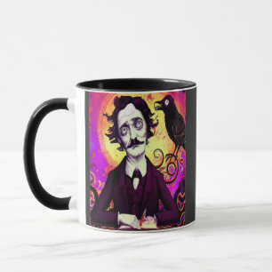 Mug Halloween, Edgar Allen Poe, Raven, Nevermore
