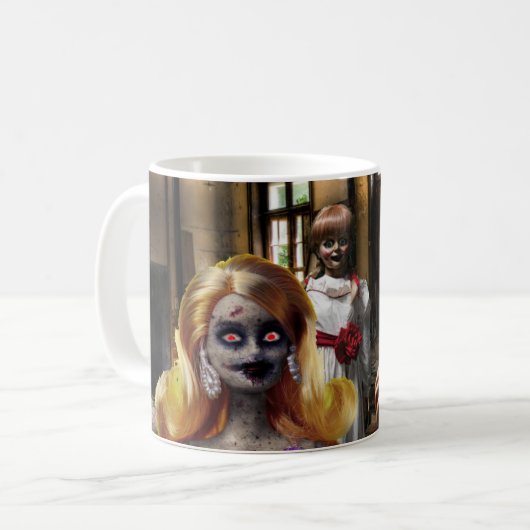 Mug Halloween effrayant. (Devant gauche)