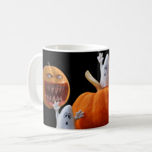 Mug Halloween effrayant. (Devant gauche)