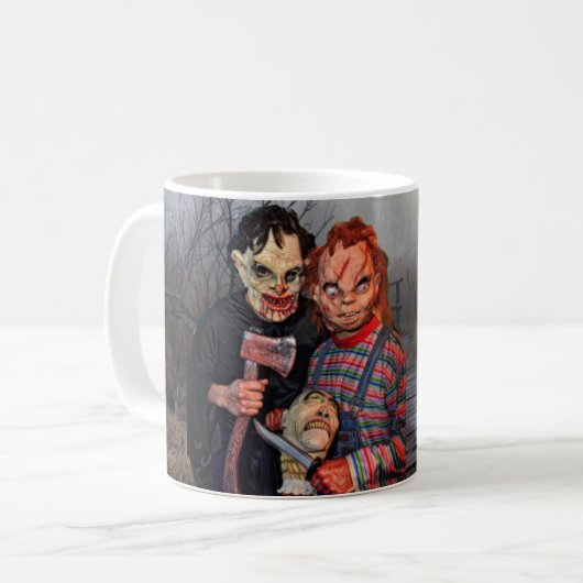 Mug Halloween effrayant. (Devant gauche)