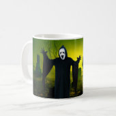 Mug Halloween effrayant. (Devant gauche)