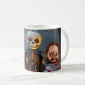 Mug Halloween effrayant. (Devant droit)