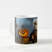 Mug Halloween effrayant. (Devant gauche)