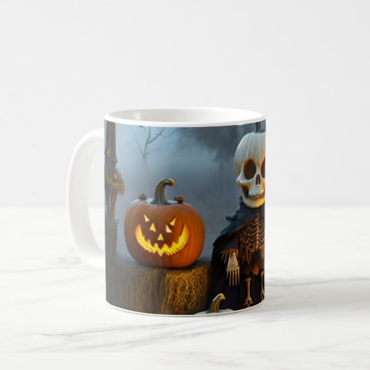 Mug Halloween effrayant. (Devant gauche)