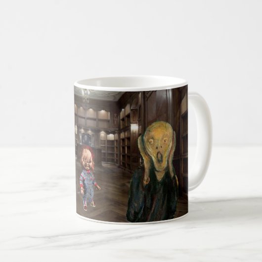 Mug Halloween effrayant. (Devant droit)
