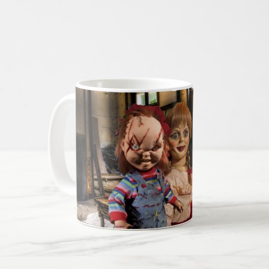 Mug Halloween effrayant. (Devant gauche)