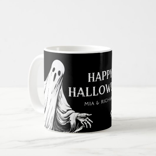 Mug Halloween éffrayant avec fantôme (Devant gauche)