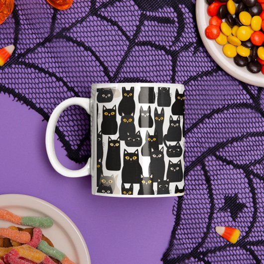 Mug Halloween éffrayant Black Cats