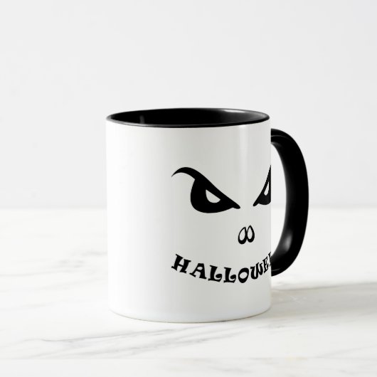 Mug Halloween éffrayant effrayant visage (Devant droit)