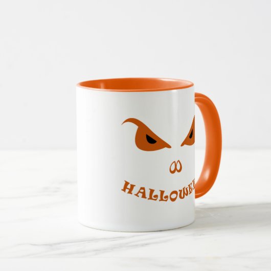 Mug Halloween éffrayant effrayant visage (Devant droit)