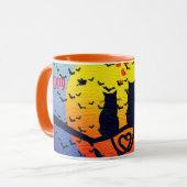 Mug Halloween Éffrayant élégant (Devant gauche)
