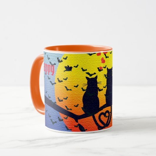 Mug Halloween Éffrayant élégant (Devant gauche)