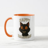 Mug Halloween éffrayant en chat noir (Gauche)