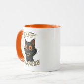 Mug Halloween éffrayant en chat noir (Devant gauche)