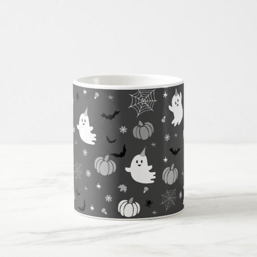 Mug Halloween Éffrayant gris foncé (Centre)