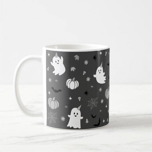 Mug Halloween Éffrayant gris foncé (Gauche)