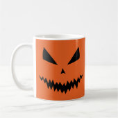 Mug Halloween effrayant Jack OLantern noir visage oran (Gauche)