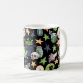 Mug Halloween éffrayant : Motif à main foncée. (Devant droit)