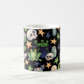 Mug Halloween éffrayant : Motif à main foncée. (Centre)