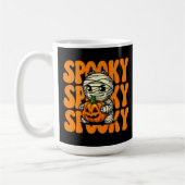 Mug Halloween éffrayant Mummy Hugging Citrouille (Gauche)