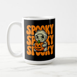 Mug Halloween éffrayant Mummy Hugging Citrouille