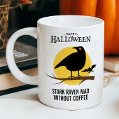 Mug Halloween éffrayant noir corbeau