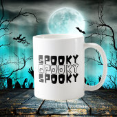 Mug Halloween Éffrayant noir et blanc