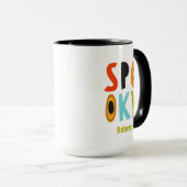 Mug Halloween effrayant nom personnalisé (Devant droit)