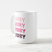 Mug Halloween éffrayant rose et noir (Devant gauche)