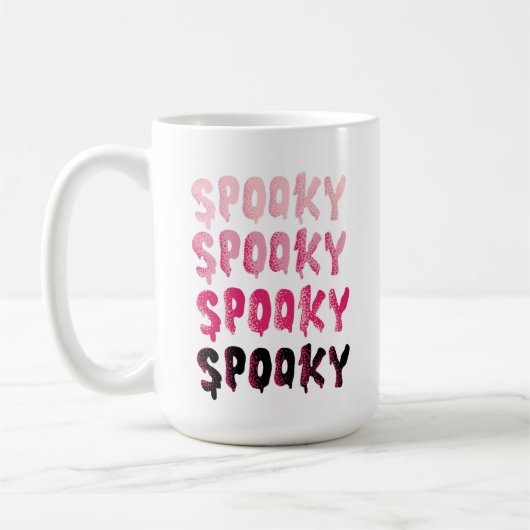 Mug Halloween éffrayant rose et noir (Gauche)