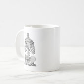 Mug Halloween Éffrayant Skeleton Bones Rib Cage (Devant gauche)