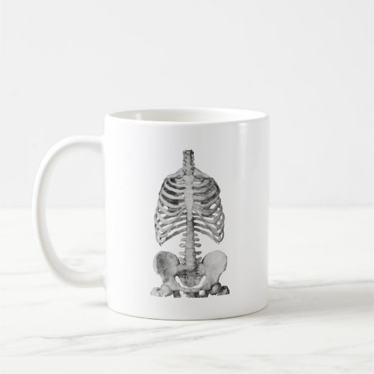 Mug Halloween Éffrayant Skeleton Bones Rib Cage (Gauche)