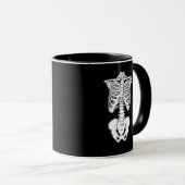 Mug Halloween Éffrayant Skeleton Bones Rib Cage (Devant droit)