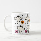 Mug Halloween éffrayant Super Fantômes & Fleurs (Gauche)