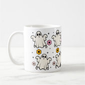 Mug Halloween éffrayant Super Fantômes & Fleurs (Gauche)