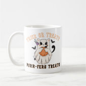 Mug Halloween Éffrayant Trick ou Treat Cute Ghost Cat (Gauche)