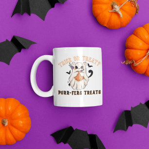 Mug Halloween Éffrayant Trick ou Treat Cute Ghost Cat