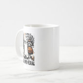 Mug Halloween éffrayante Et Férale Cute Ghost Raccoon  (Devant gauche)