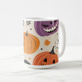 Mug Halloween et motif d'automne (Devant droit)