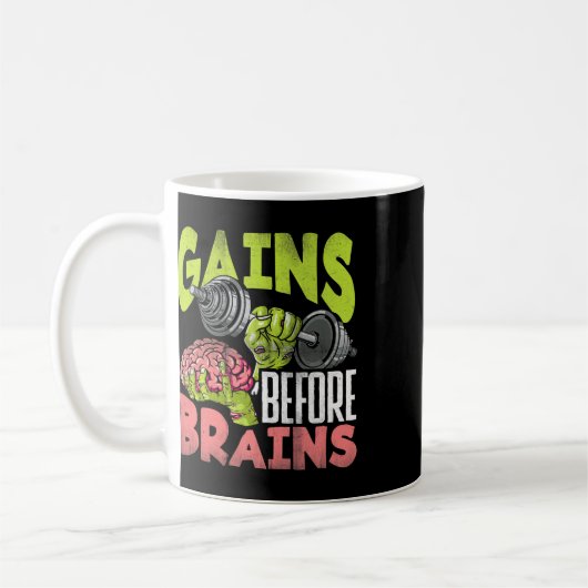 Mug Halloween Exercice Zombie Gains de poids avant (Gauche)