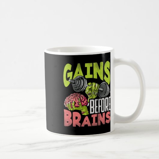 Mug Halloween Exercice Zombie Gains de poids avant (Droite)