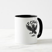 Mug Halloween F-Caw-F Bird Crow Women Men Minimal Clea (Devant droit)