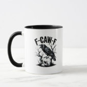 Mug Halloween F-Caw-F Bird Crow Women Men Retro Classi (Gauche)