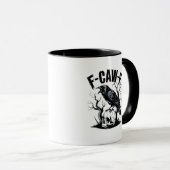 Mug Halloween F-Caw-F Bird Crow Women Men Retro Classi (Devant droit)
