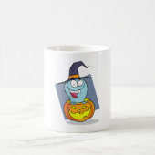 Mug Halloween fantôme en sorcière Éffrayante Citrouill (Centre)